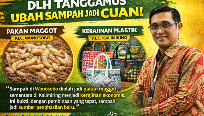 DLH Tanggamus Ubah Limbah Jadi Rupiah, Wonosobo dan Kalimiring Jadi Contoh