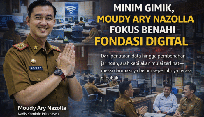 Minim Gimik, Moudy Ary Nazolla Fokus Benahi Fondasi Digital Pringsewu