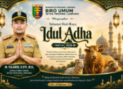 Biro Umum Setda Provinsi Lampung Salurkan Daging Kurban kepada Pegawai dan Cleaning Service