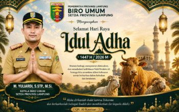 Biro Umum Setda Provinsi Lampung Salurkan Daging Kurban kepada Pegawai dan Cleaning Service