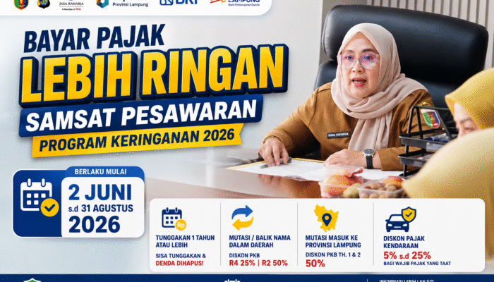 Bayar Pajak Lebih Ringan, Samsat Pesawaran Sosialisasikan Program Keringanan 2026