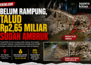 Baru Dikerjakan, Proyek BPBD Lampung Senilai Rp2,6 Miliar Sudah Roboh