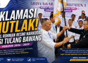 Aklamasi! Abdul Rohman Resmi Nahkodai SMSI Tulang Bawang Periode 2026–2029
