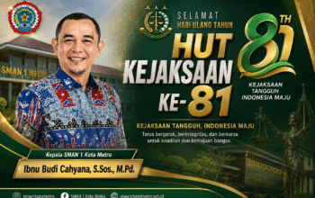 HUT Kejaksaan ke-81, Kepala SMAN 1 Kota Metro: Momentum Memperkuat Integritas dan Penegakan Hukum